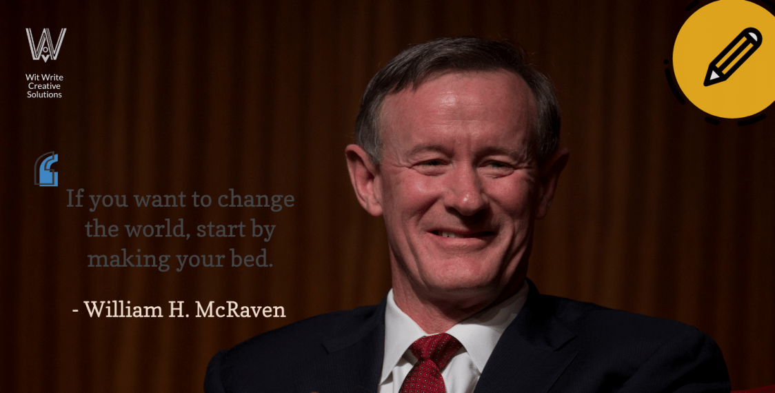 Writing motivation by William McRaven for Writers block
